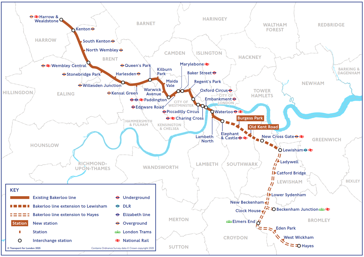 Hopes for Bakerloo line extension dashed by Rachel Reeves' spending review