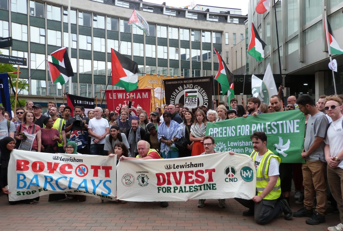 Lewisham council agrees "watered down" Divest for Palestine motion